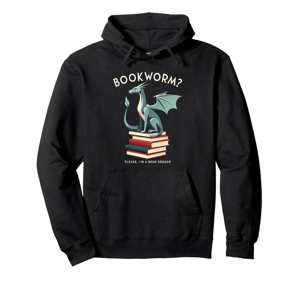 Bookworm Please Im Book Dragon Hoodie - Minimalist Print Unisex - T-Shirt, Sweatshirt, Hoodie