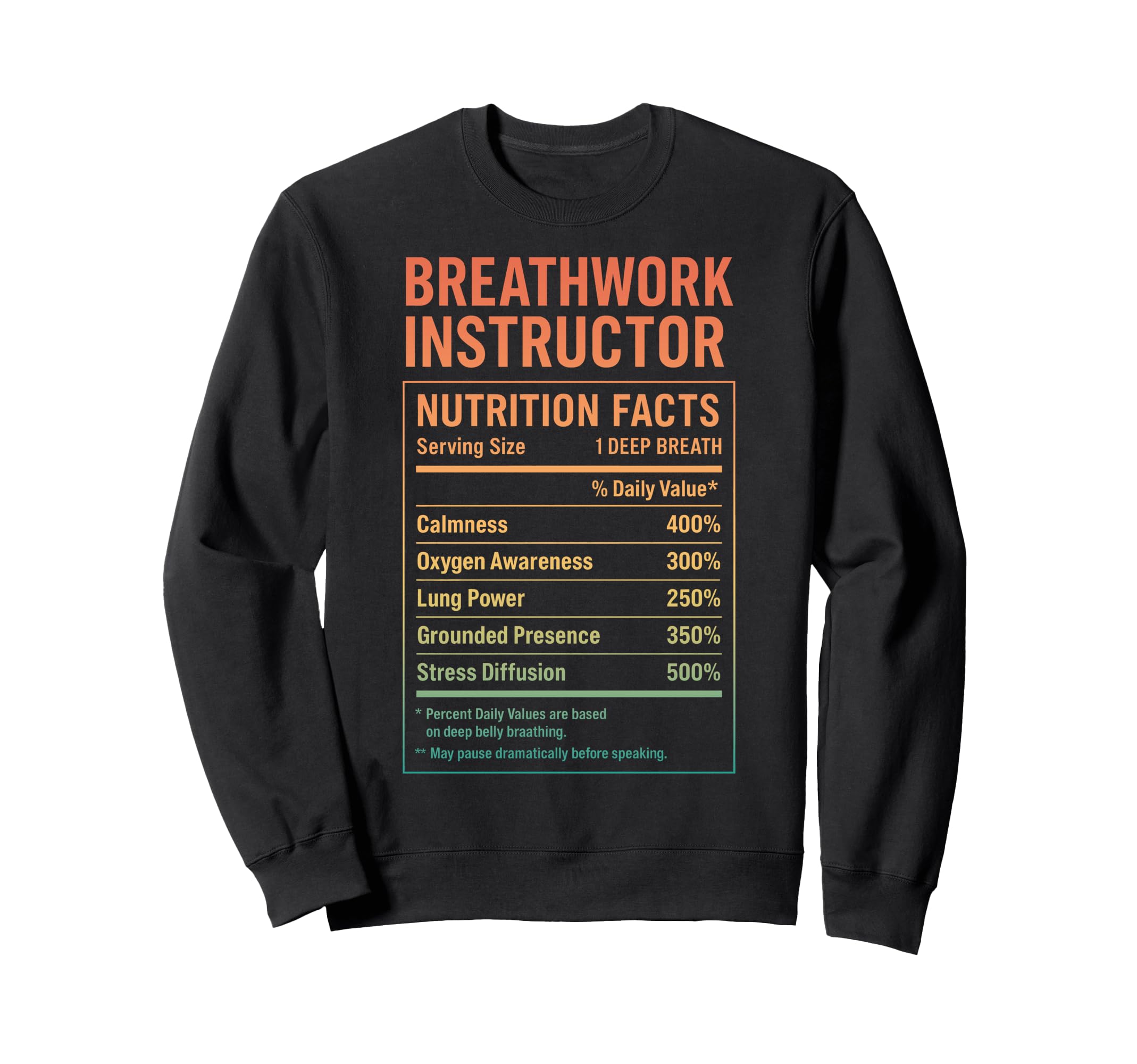 Breathwork Instructor Facts Sweatshirt - Aesthetic Graphic Men Women - T-Shirt, Sweatshirt, Hoodie