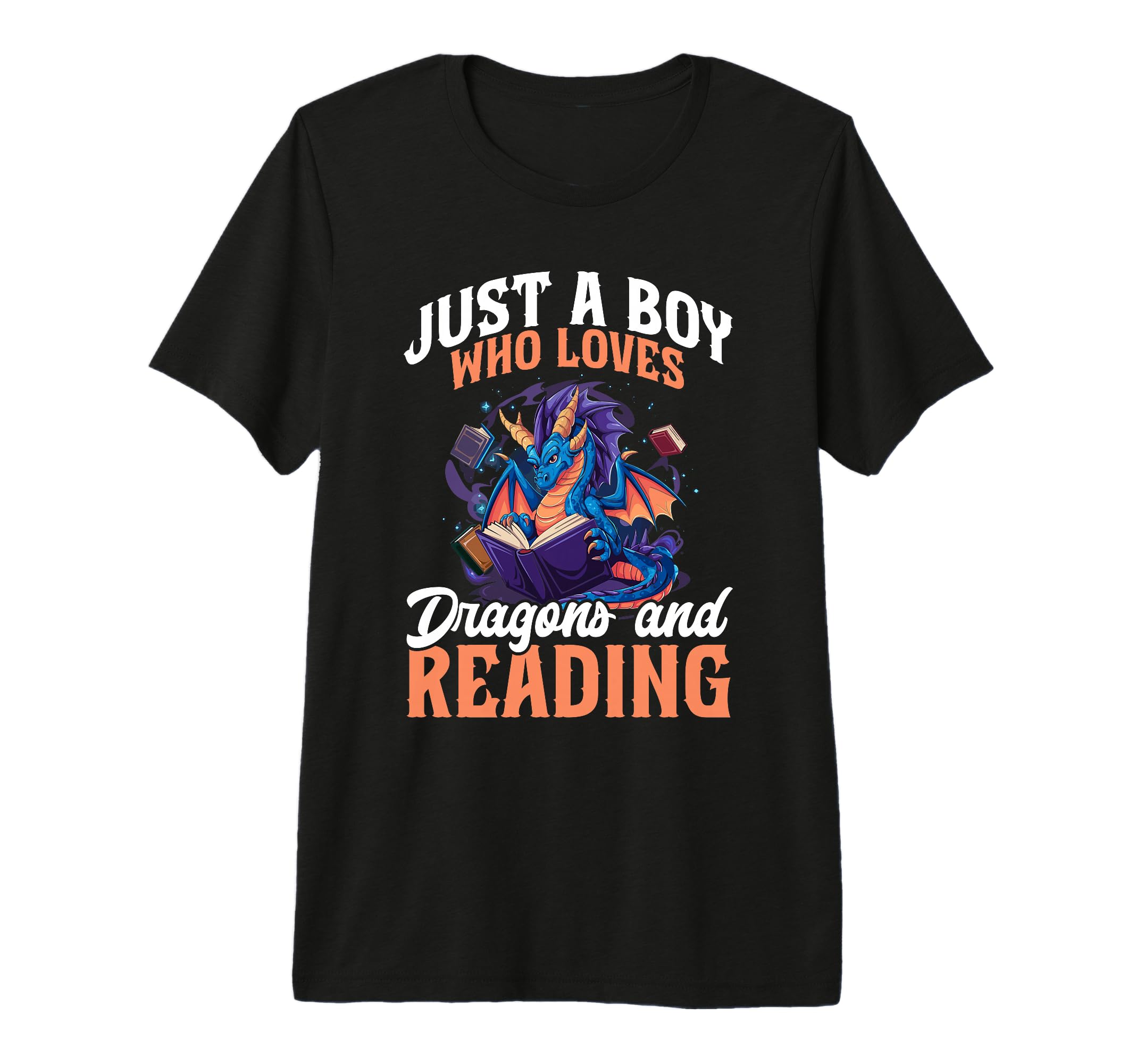 Dragon Books Reading Dragon Tri Blend T-Shirt - Novelty Apparel Men Women - T-Shirt, Sweatshirt, Hoodie