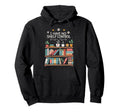 Overflowing Bookshelf No Shelf Control Hoodie - Minimalist Print Unisex - T-Shirt, Sweatshirt, Hoodie