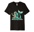 Meditation Mermaid Yoga Pose Relaxing T-Shirt - Custom Art Print Unisex - T-Shirt, Sweatshirt, Hoodie