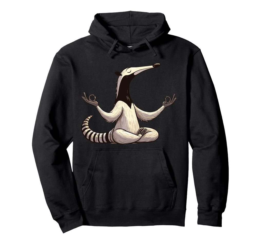 Meditation Anteater Yoga Pose Relaxing Hoodie - Unique Graphic for Adults - T-Shirt, Sweatshirt, Hoodie