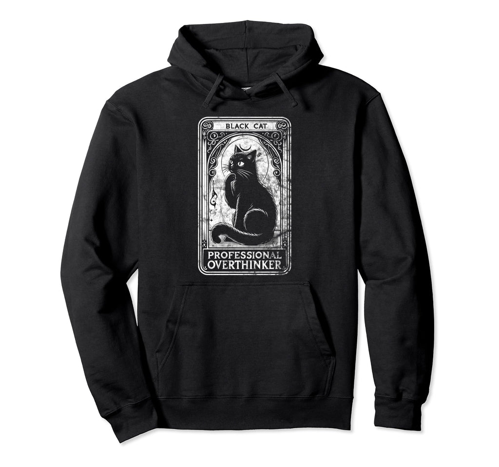 Professional Overthinker Cat Tarot Hoodie - Graphic Print for Adults - T-Shirt, Sweatshirt, Hoodie