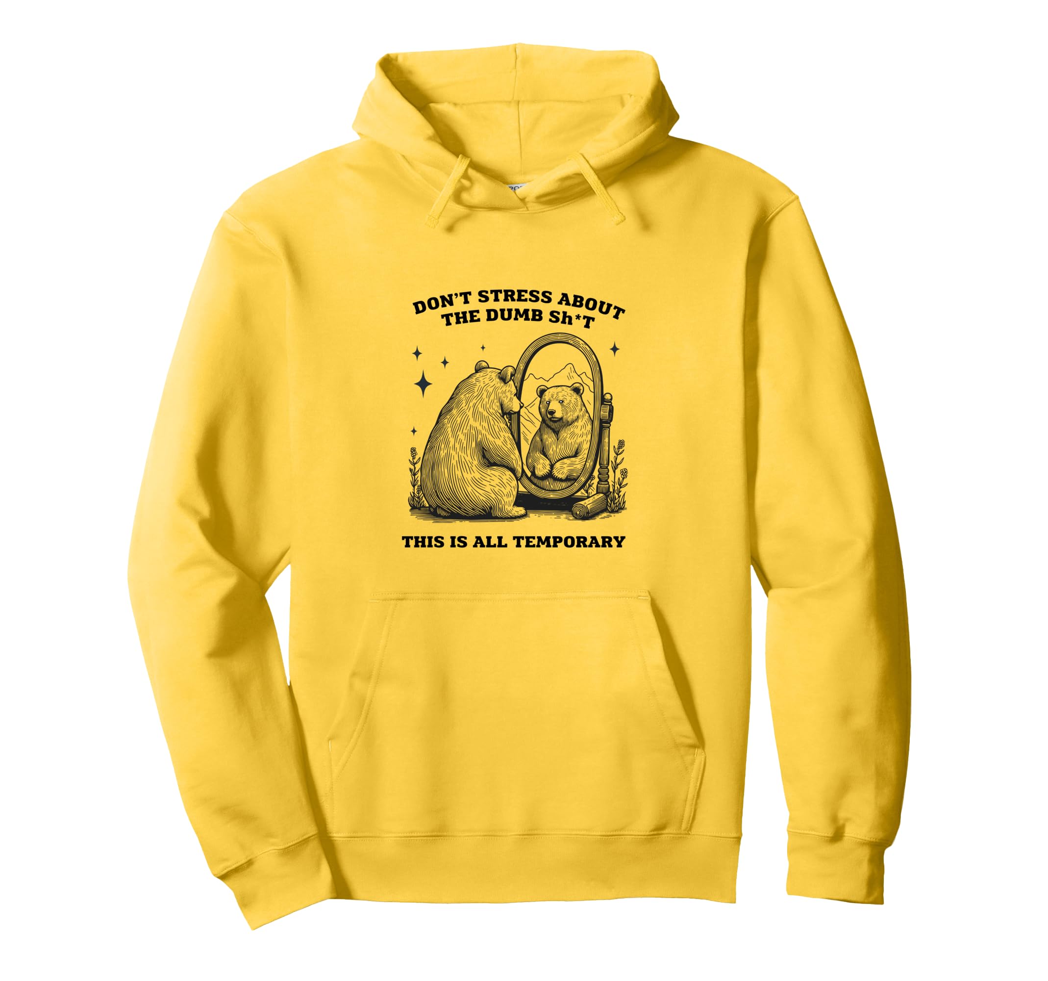 Bear Gazing Into Mirror Self Care Love Hoodie - Trendy Graphic Men Women - T-Shirt, Sweatshirt, Hoodie