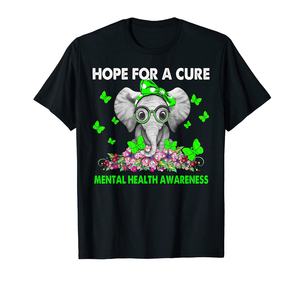 Elephant Hope Cure Mental Health T-Shirt - Streetwear Style for Adults - T-Shirt, Sweatshirt, Hoodie