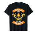 Camping And Dogs Are My Therapy T-Shirt - Aesthetic Graphic Unisex - T-Shirt, Sweatshirt, Hoodie