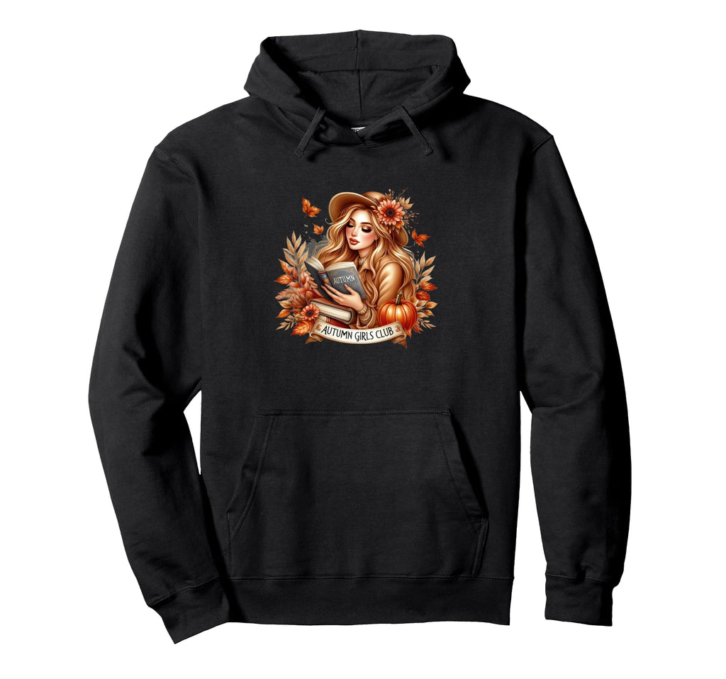 Autumn Club Reading Book Fall Vibes Hoodie - Custom Art Print for Adults - T-Shirt, Sweatshirt, Hoodie