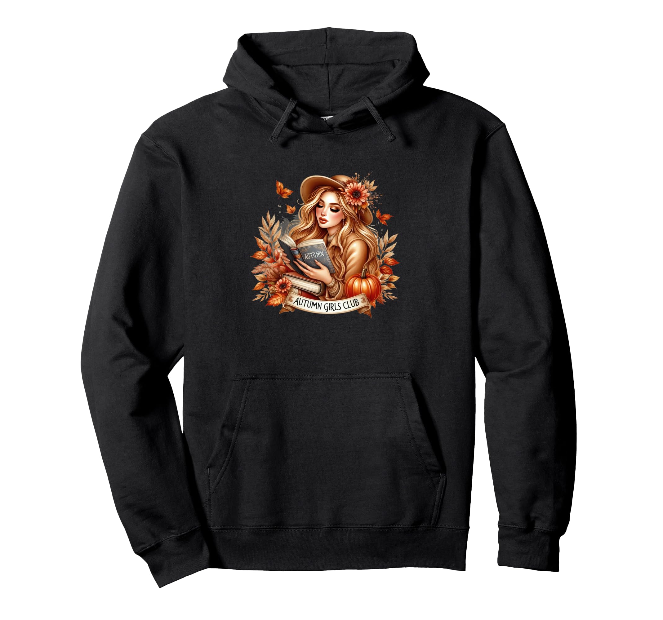 Autumn Club Reading Book Fall Vibes Hoodie - Custom Art Print for Adults - T-Shirt, Sweatshirt, Hoodie