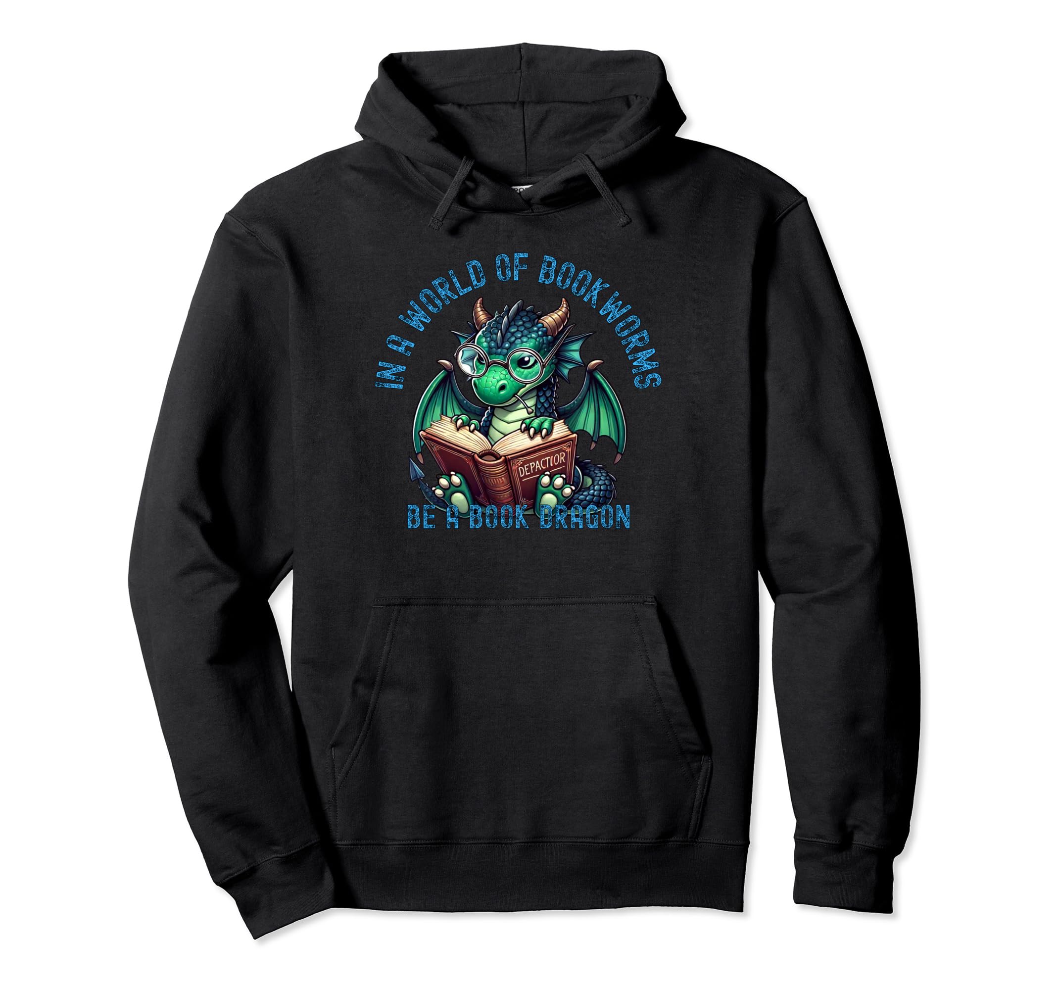 Dragon World Bookworms Be Book Dragon Hoodie - Custom Art Print Unisex - T-Shirt, Sweatshirt, Hoodie