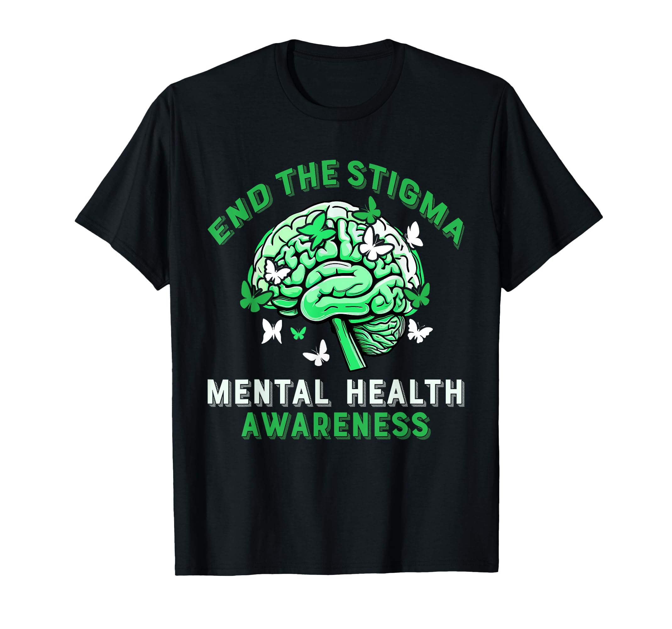 Mental Health Awareness End Stigma T-Shirt - Custom Art Print for Adults - T-Shirt, Sweatshirt, Hoodie
