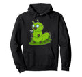 Caterpillar Nerd Book Glasses Hoodie - Unique Graphic for Adults - T-Shirt, Sweatshirt, Hoodie