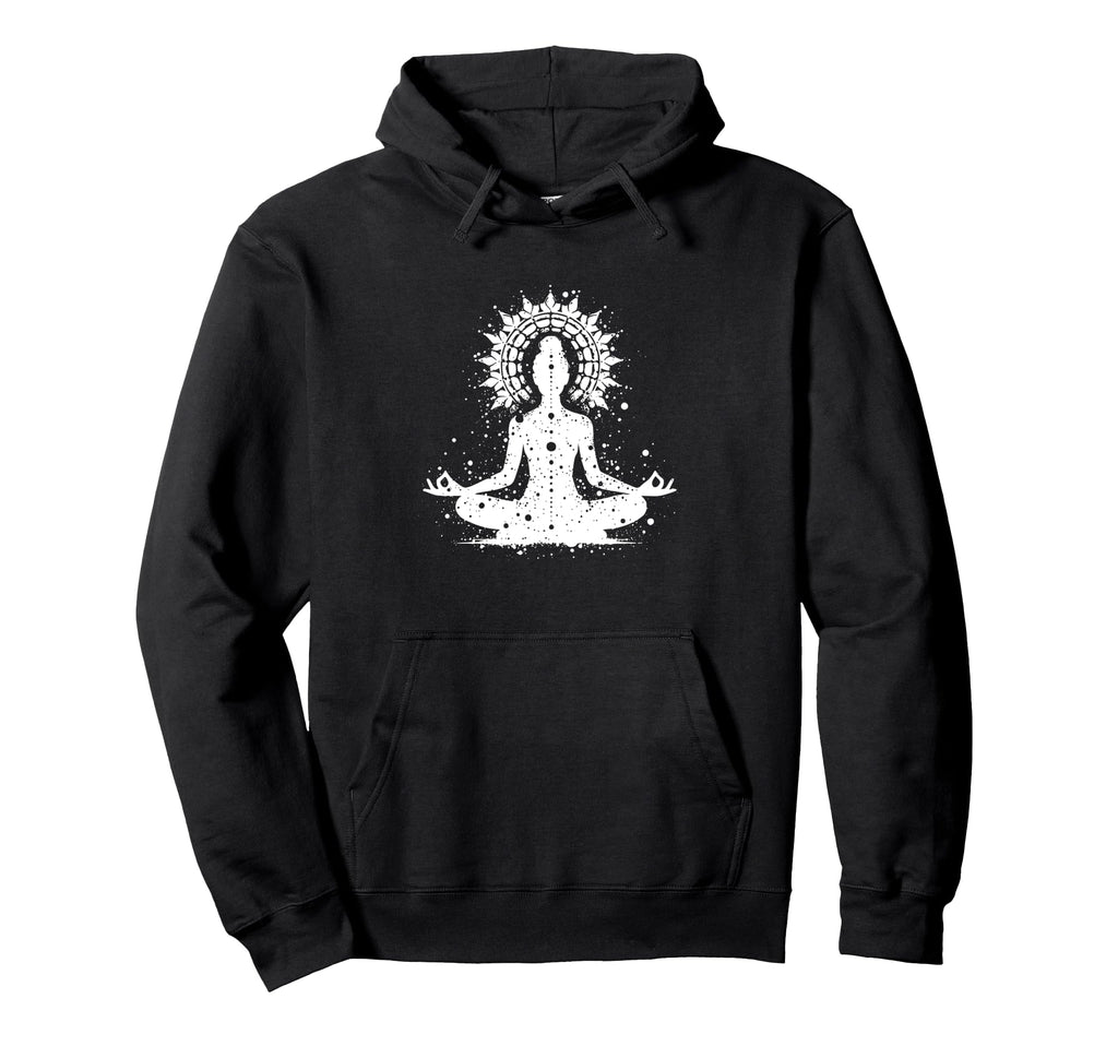 Silhouette Meditation Spiritual Motifs Hoodie - Minimalist Print Unisex - T-Shirt, Sweatshirt, Hoodie