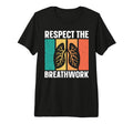 Respect Breathwork Tri Blend T-Shirt - Minimalist Print Unisex - T-Shirt, Sweatshirt, Hoodie