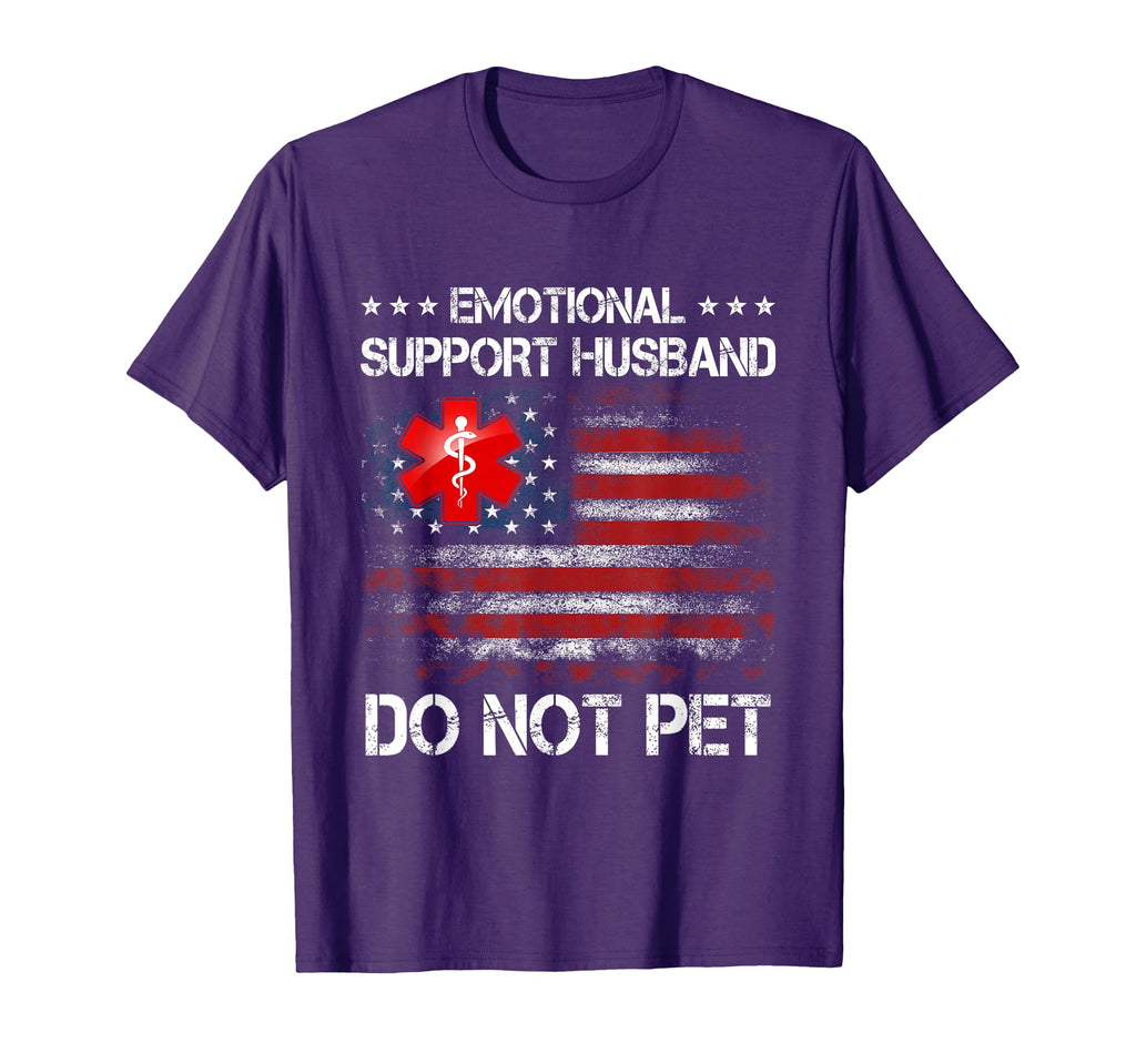 Emotional Support Husband Do Not Pet T-Shirt - Minimalist Print Unisex - T-Shirt, Sweatshirt, Hoodie