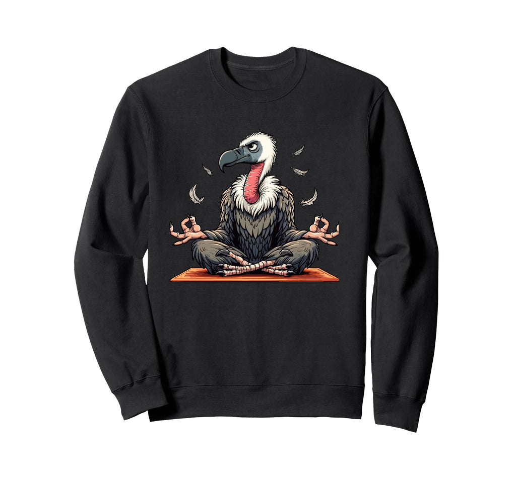 Meditation Vulture Yoga Pose Sweatshirt - Trendy Graphic Men Women - T-Shirt, Sweatshirt, Hoodie
