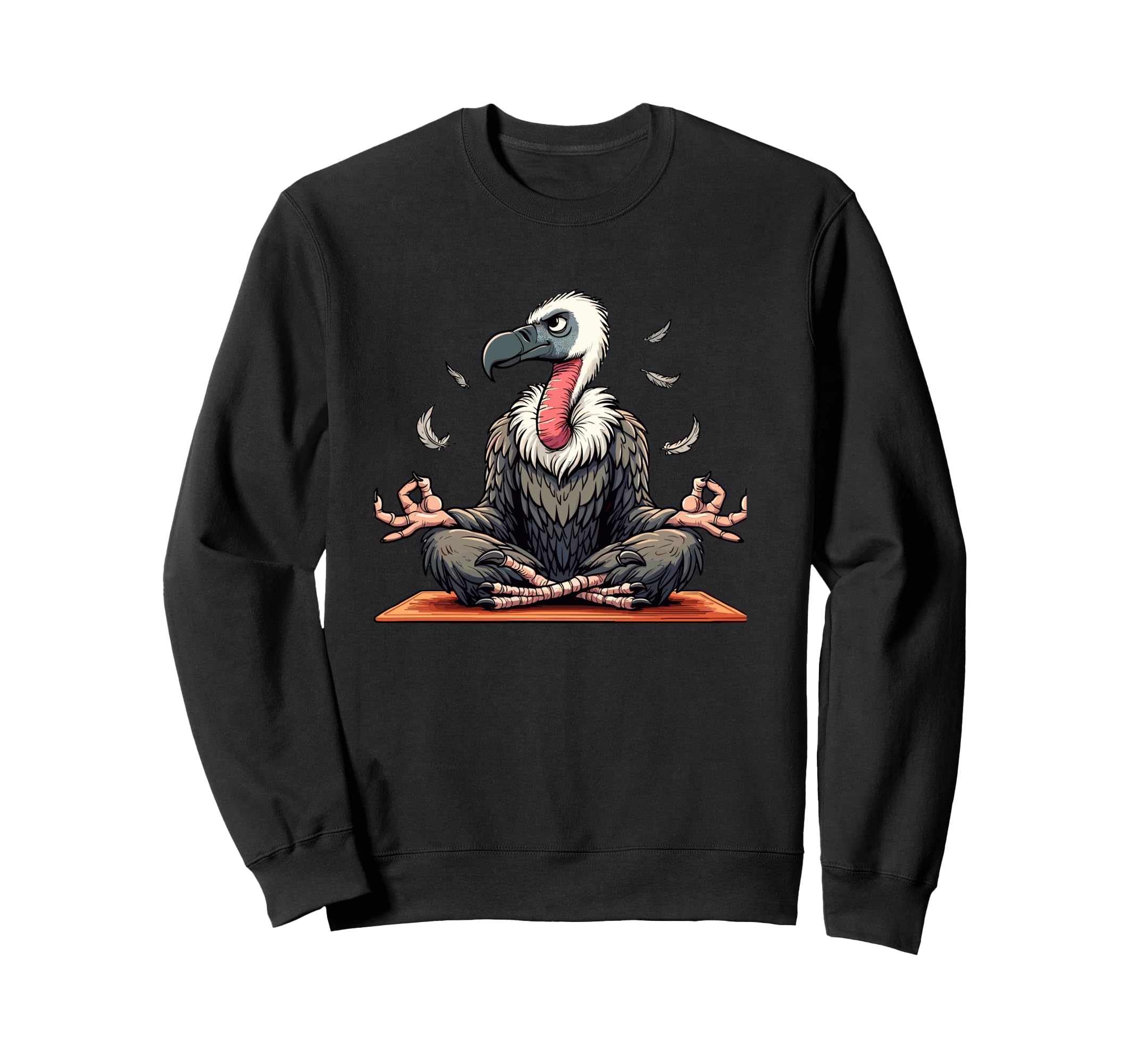 Meditation Vulture Yoga Pose Sweatshirt - Trendy Graphic Men Women - T-Shirt, Sweatshirt, Hoodie