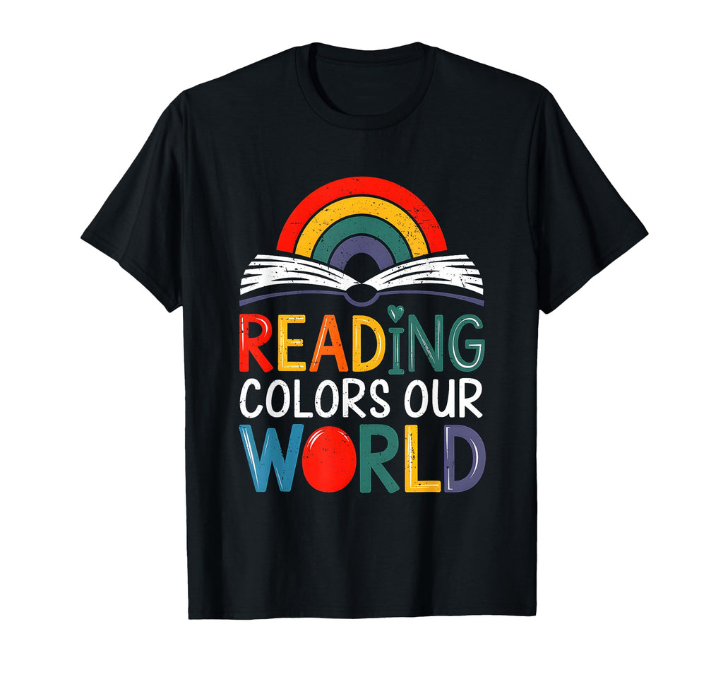 Reading Colors Our World Book Lover T-Shirt - Novelty Apparel for Adults - T-Shirt, Sweatshirt, Hoodie