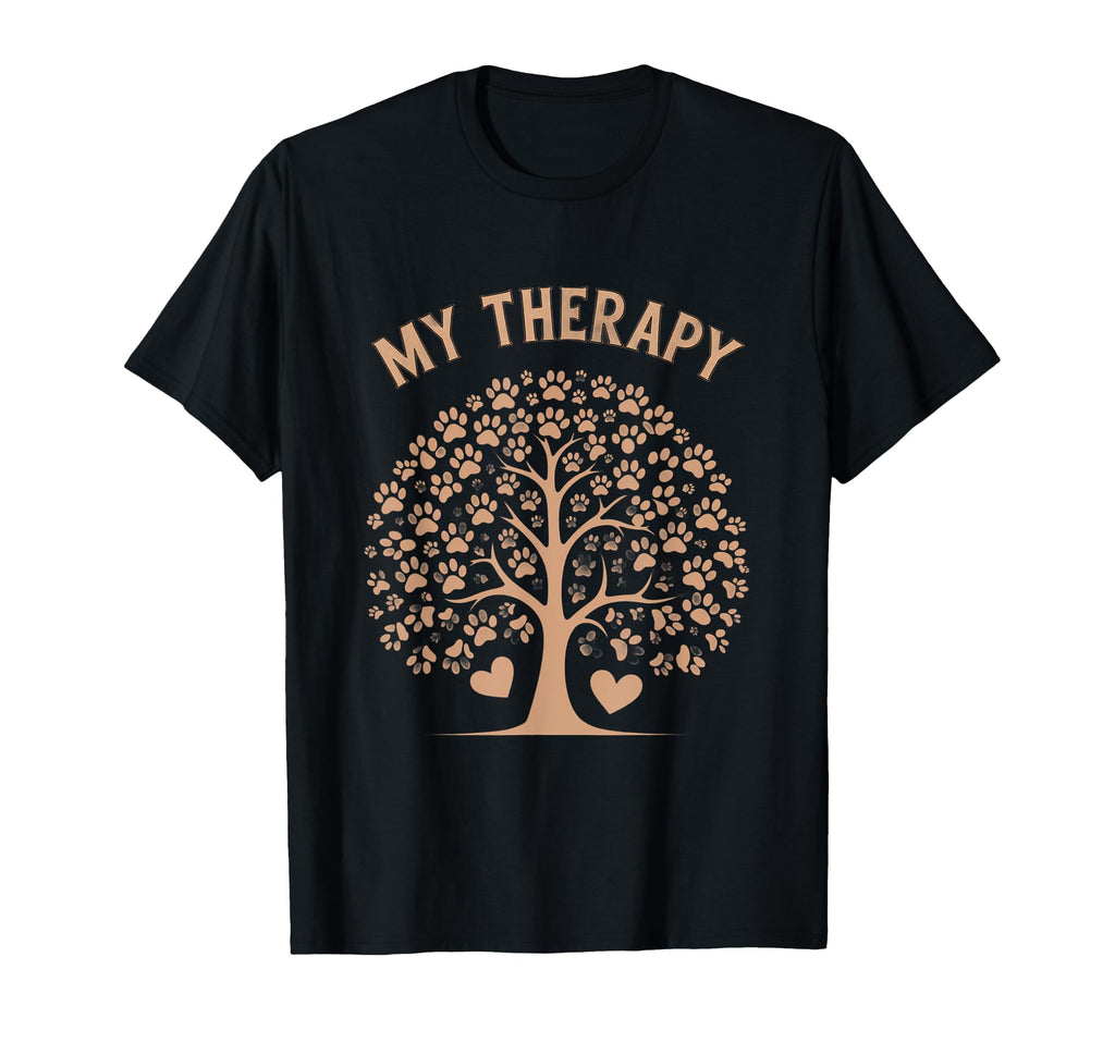 Dogs Are My Therapy Dogs Tree T-Shirt - Minimalist Print Unisex - T-Shirt, Sweatshirt, Hoodie