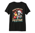 Overstimulated But Festive Skeleton T-Shirt - Unique Graphic Men Women - T-Shirt, Sweatshirt, Hoodie