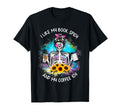 Tie Dye Messy Bun Skull I Like My Books T-Shirt - Custom Art Print Unisex - T-Shirt, Sweatshirt, Hoodie