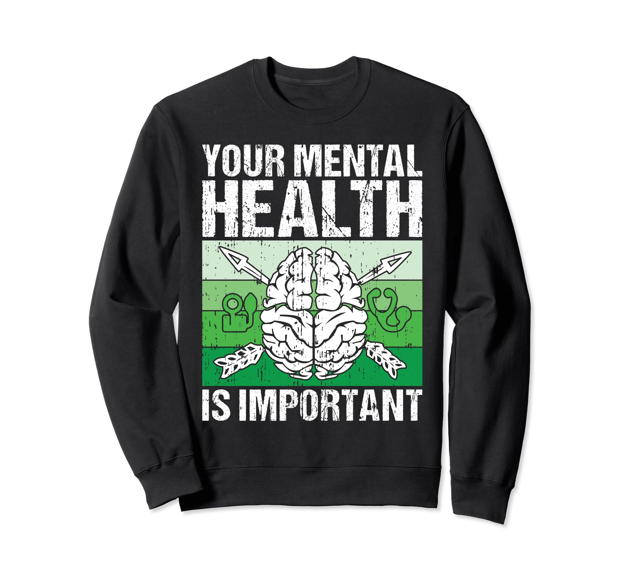 Your Mental Health Is Important Sweatshirt - Fun Novelty Design for Adults - T-Shirt, Sweatshirt, Hoodie