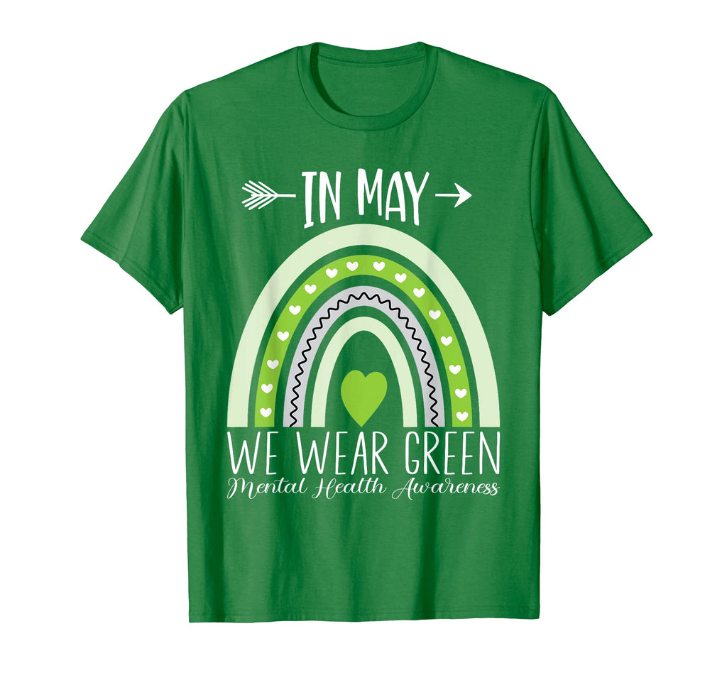 May We Wear Green Mental Health T-Shirt - Custom Art Print Men Women - T-Shirt, Sweatshirt, Hoodie