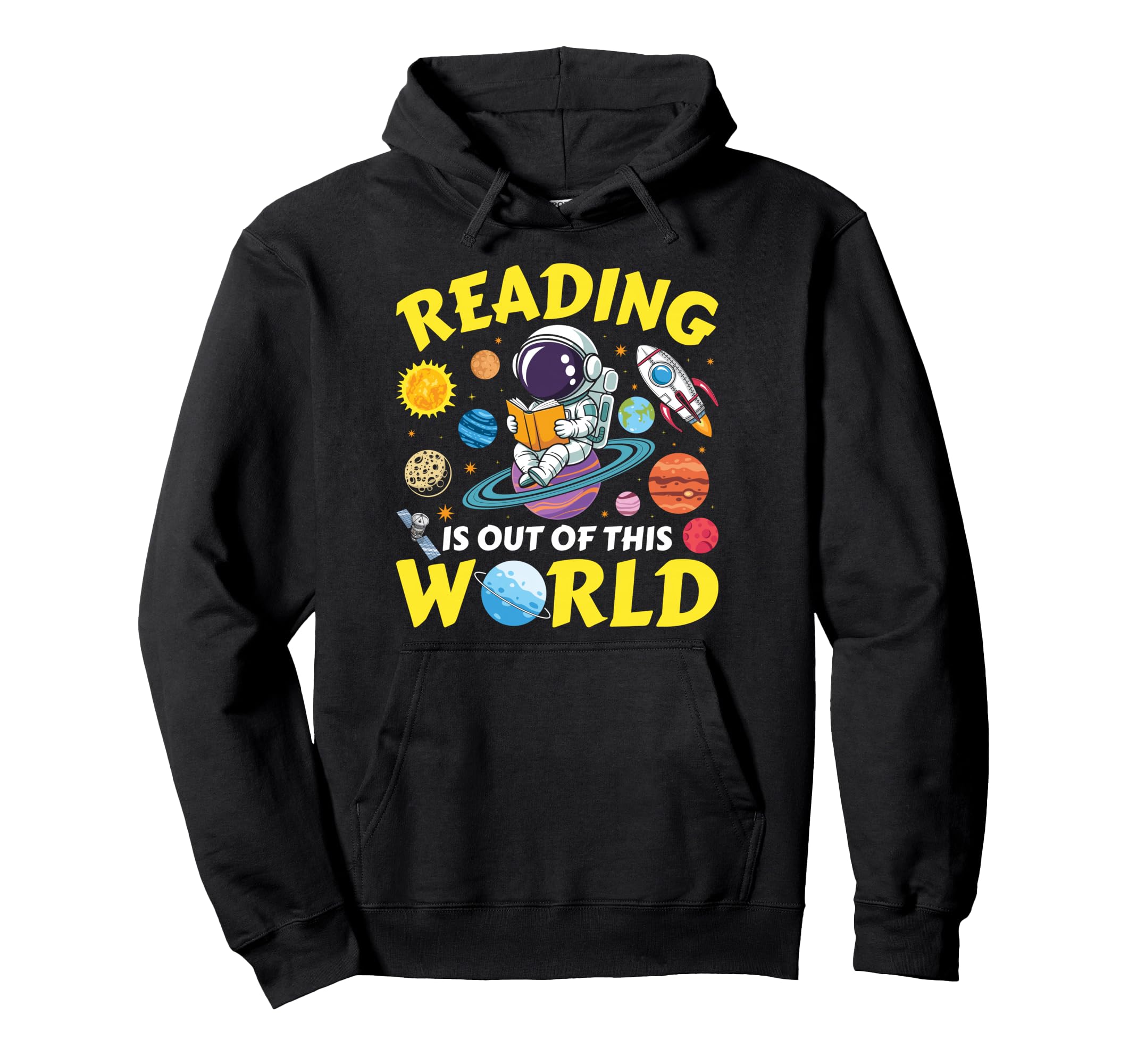 Reading Is Out This World Space Book Hoodie - Trendy Graphic Men Women - T-Shirt, Sweatshirt, Hoodie