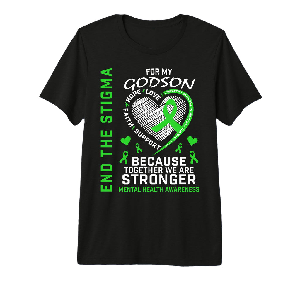 Godson End Stigma Mental Health T-Shirt - Trendy Graphic for Adults - T-Shirt, Sweatshirt, Hoodie