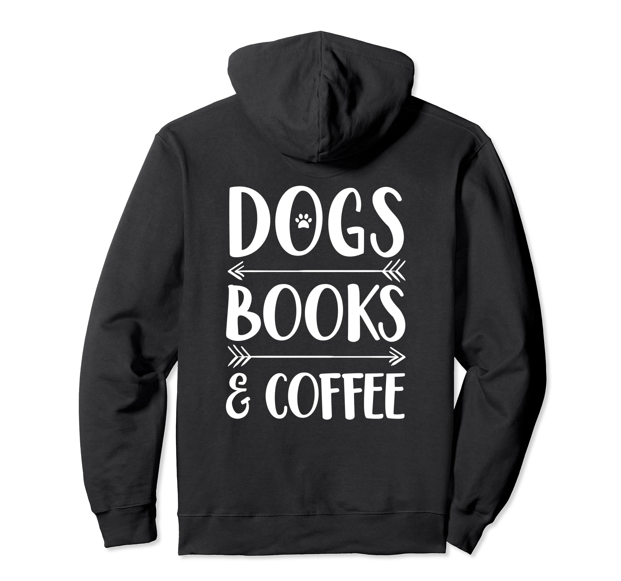 Funny Dogs Books And Coffee Arrows Hoodie - Aesthetic Graphic for Adults - T-Shirt, Sweatshirt, Hoodie