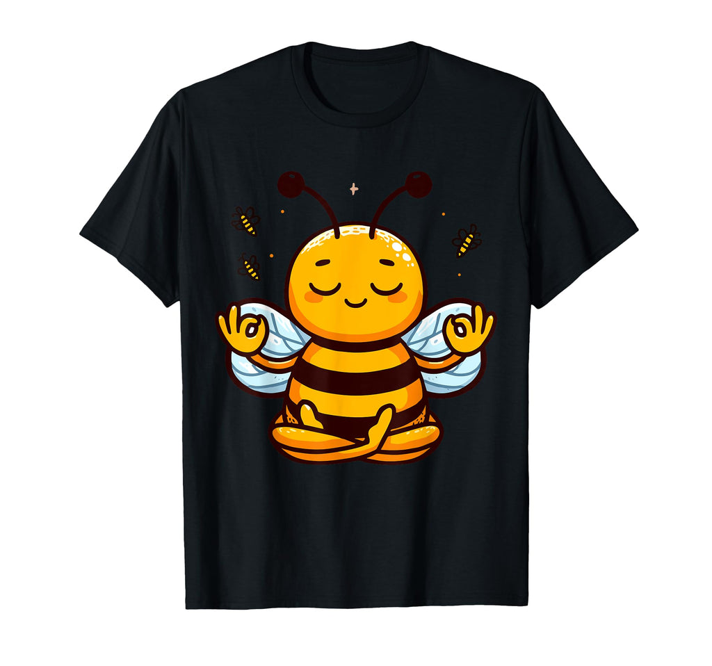Meditation Bee Yoga Pose Relaxing Animal T-Shirt - Aesthetic Graphic Unisex - T-Shirt, Sweatshirt, Hoodie