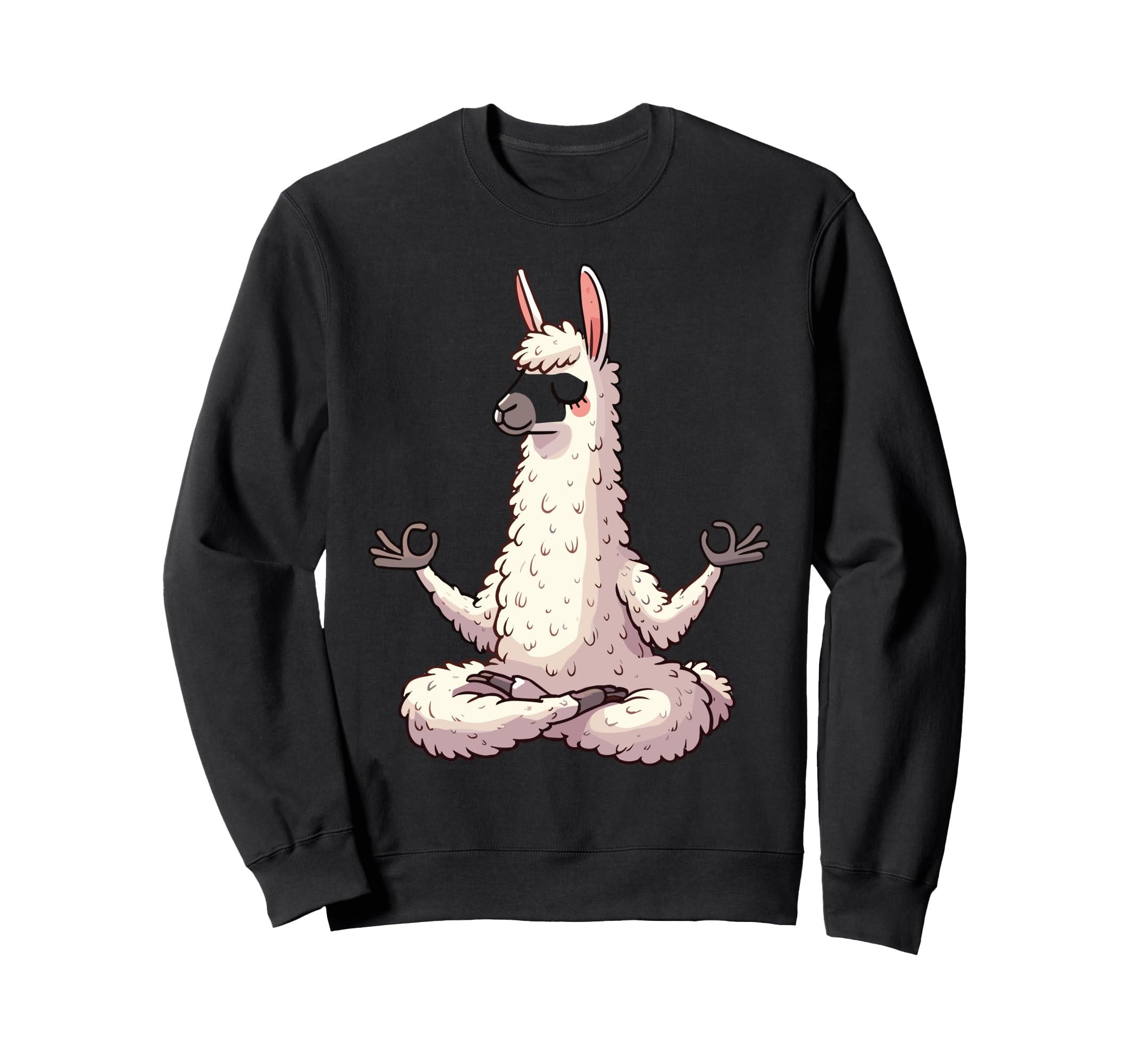 Meditation Llama Yoga Pose Sweatshirt - Fun Novelty Design for Adults - T-Shirt, Sweatshirt, Hoodie