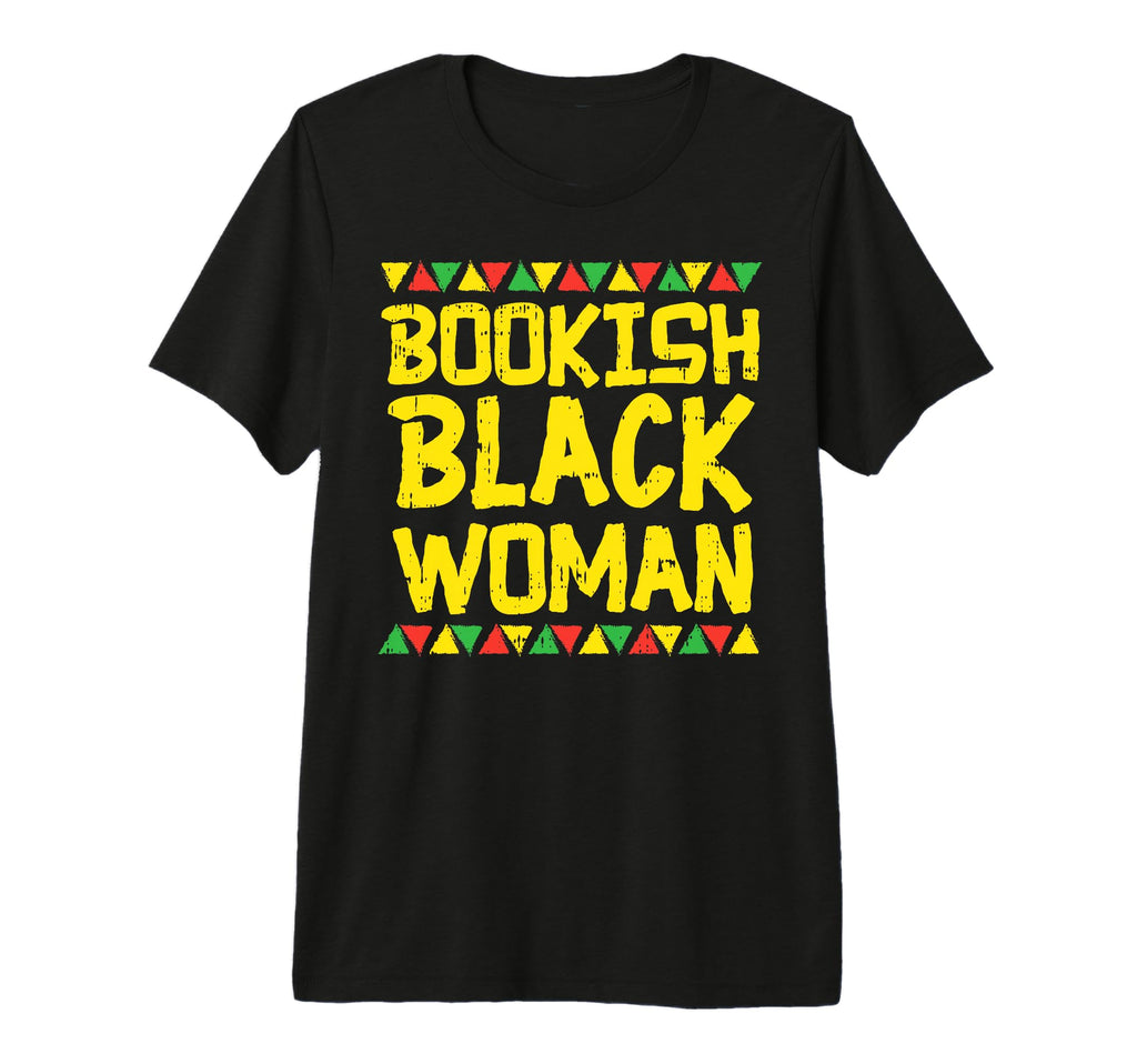 Bookish Black Book Reading Kente Melanin T-Shirt - Minimalist Print Unisex - T-Shirt, Sweatshirt, Hoodie