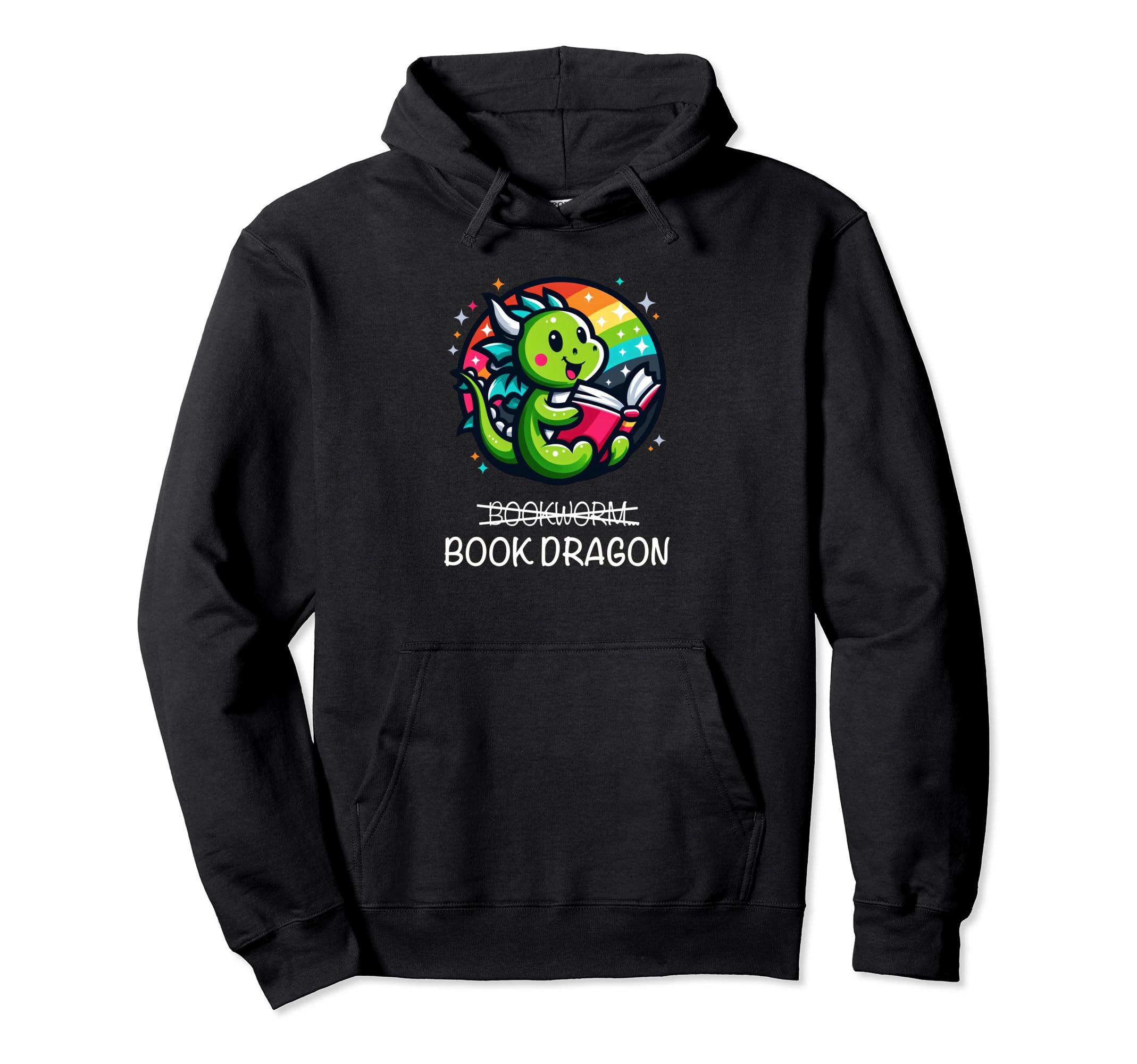 Bookworm Books Dragon Funny Reading Hoodie - Streetwear Style for Adults - T-Shirt, Sweatshirt, Hoodie
