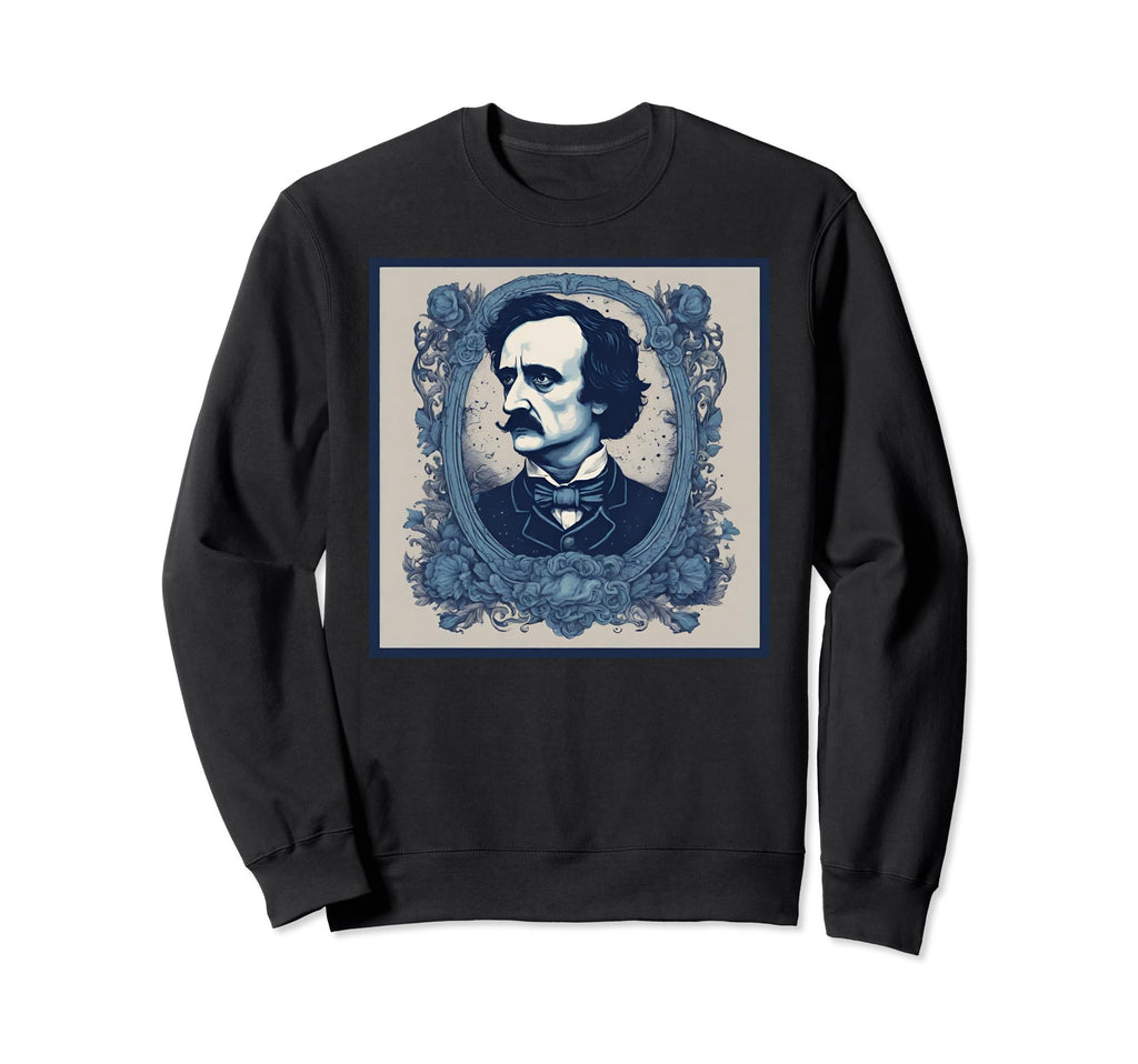 Edgar Allan Poe Portrait Sweatshirt - Graphic Print for Adults - T-Shirt, Sweatshirt, Hoodie
