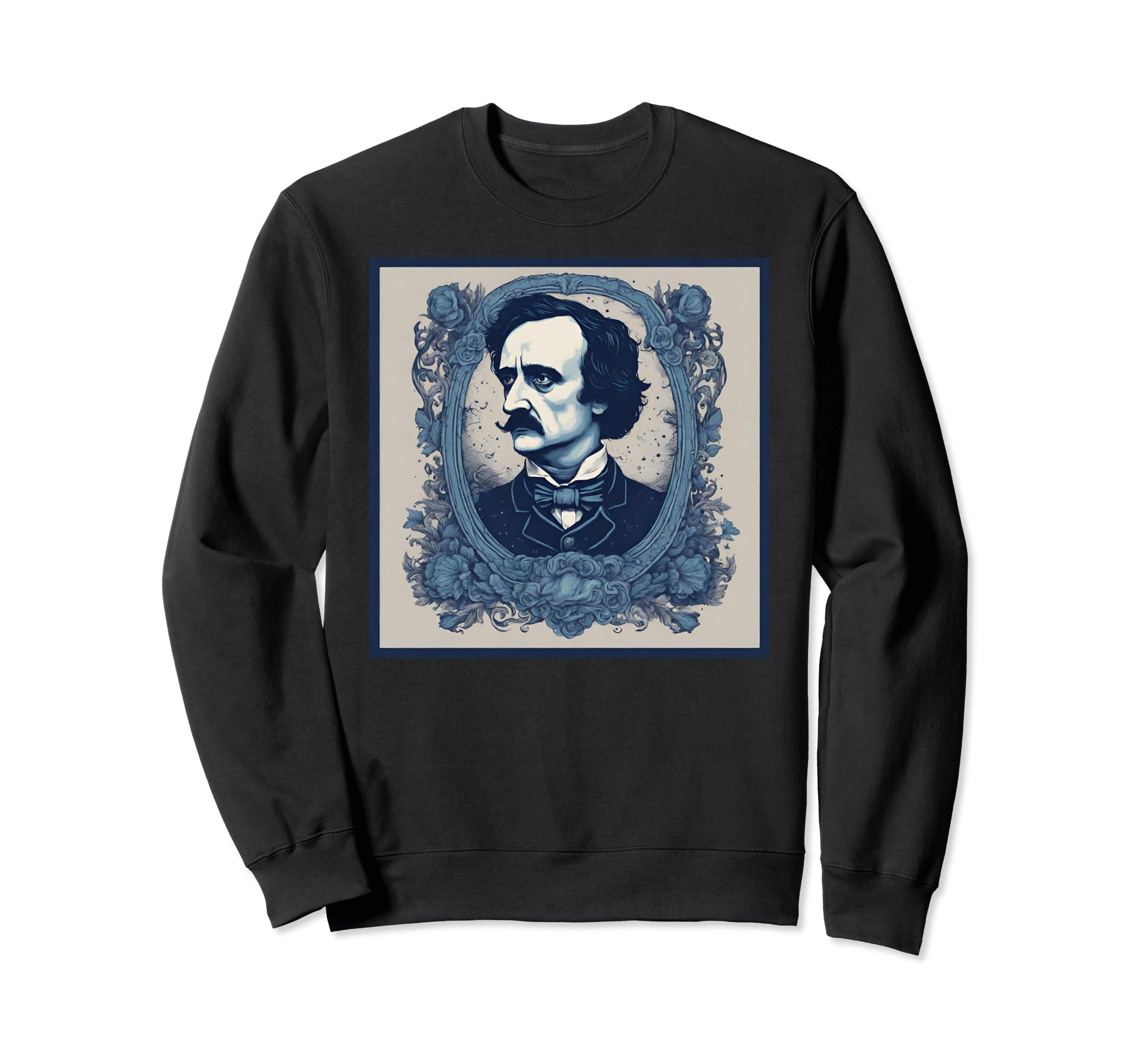 Edgar Allan Poe Portrait Sweatshirt - Graphic Print for Adults - T-Shirt, Sweatshirt, Hoodie