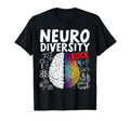 Neurodiversity Rocks Rainbow Brain T-Shirt - Trendy Graphic Men Women - T-Shirt, Sweatshirt, Hoodie