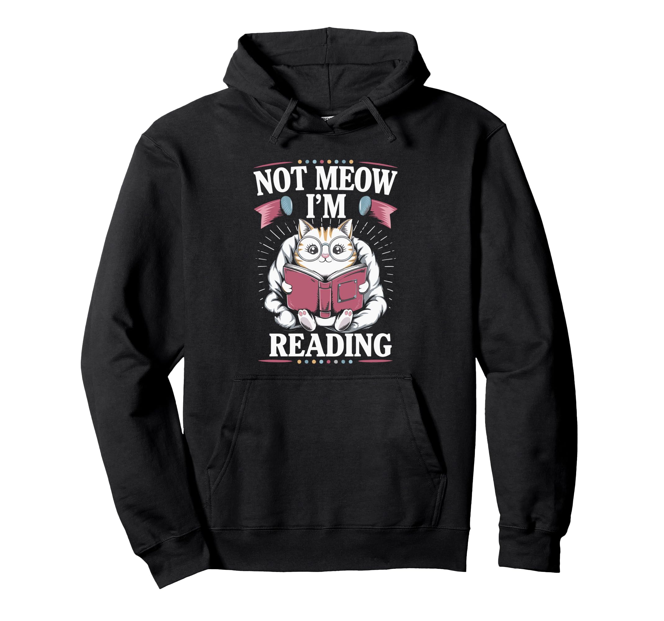 Cat Bookworm Bibliophile Reader Book Sweatshirt - Unique Graphic Unisex - T-Shirt, Sweatshirt, Hoodie