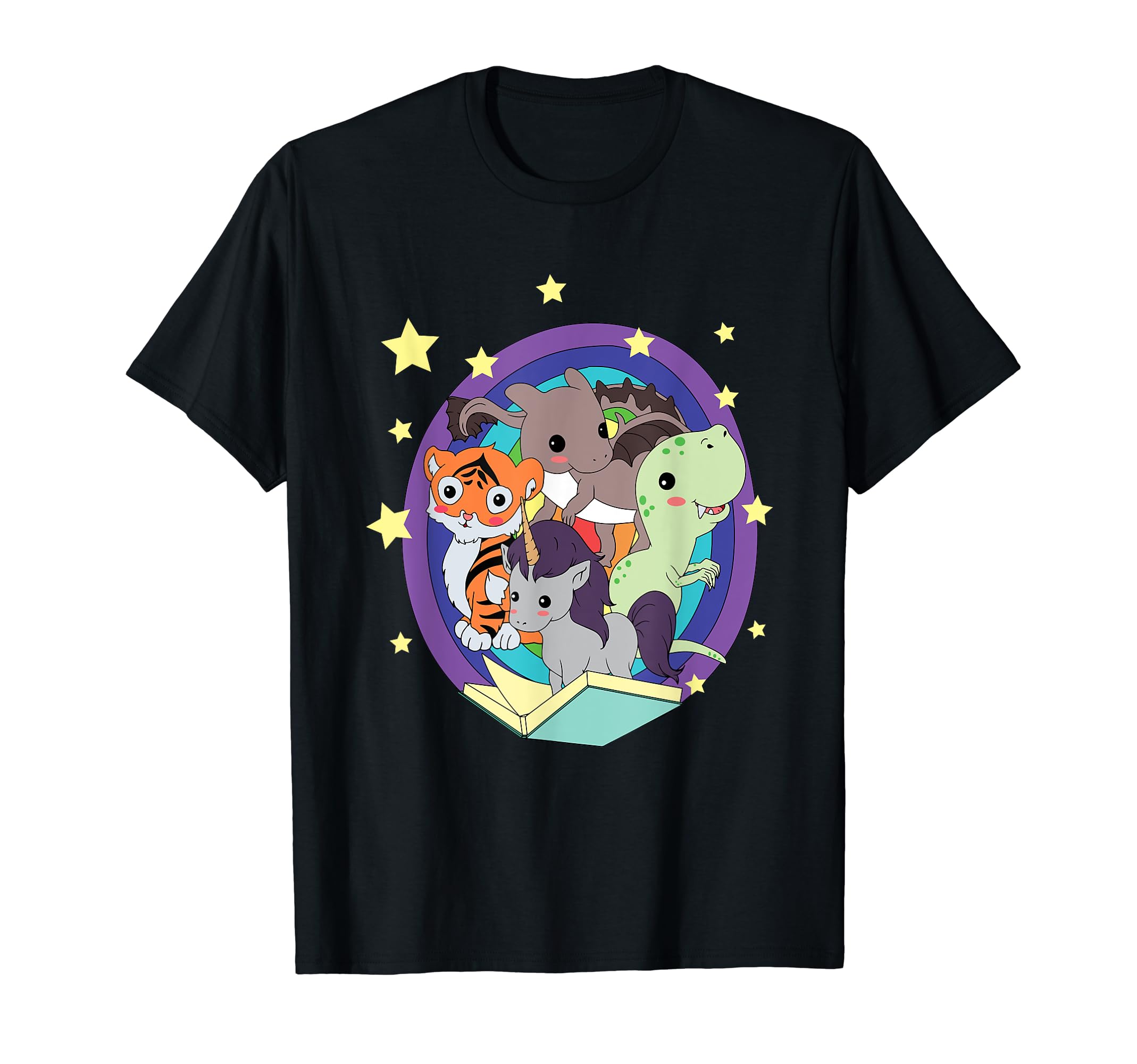 I Love Books Funny Unicorn Dragon T-Shirt - Aesthetic Graphic Men Women - T-Shirt, Sweatshirt, Hoodie