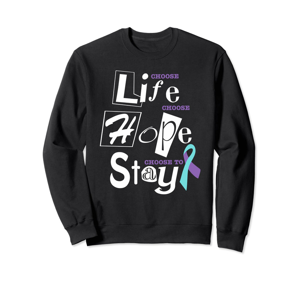 Choose Life Support Survivor Sweatshirt - Minimalist Print Men Women - T-Shirt, Sweatshirt, Hoodie