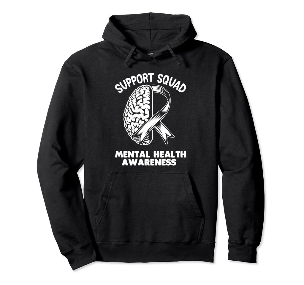 Mental Health Squad Brain Green Mental Hoodie - Fun Novelty Design Unisex - T-Shirt, Sweatshirt, Hoodie