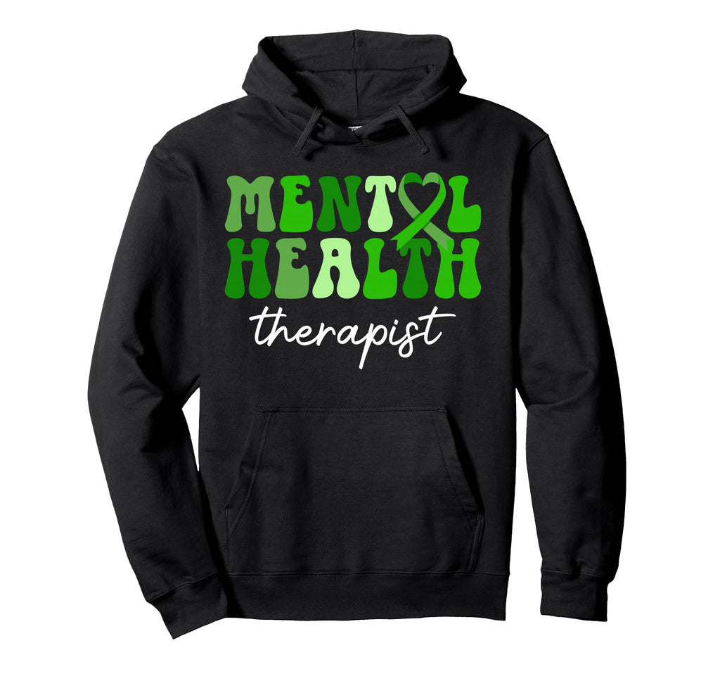 Mental Health Therapist Groovy Mental Hoodie - Custom Art Print Men Women - T-Shirt, Sweatshirt, Hoodie