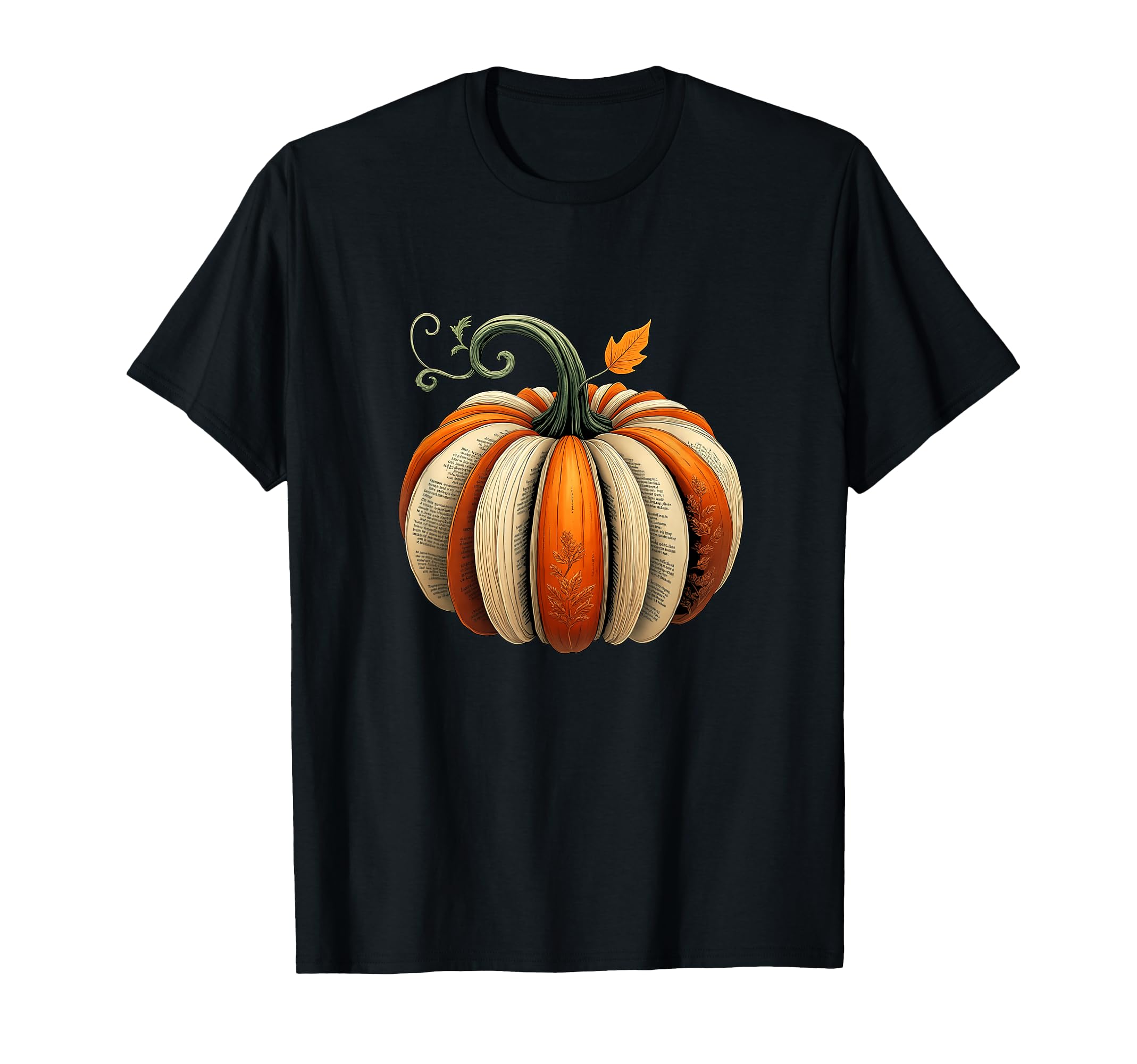 Bibliophile Fall Pumpkin Made Books T-Shirt - Casual Everyday Wear Unisex - T-Shirt, Sweatshirt, Hoodie