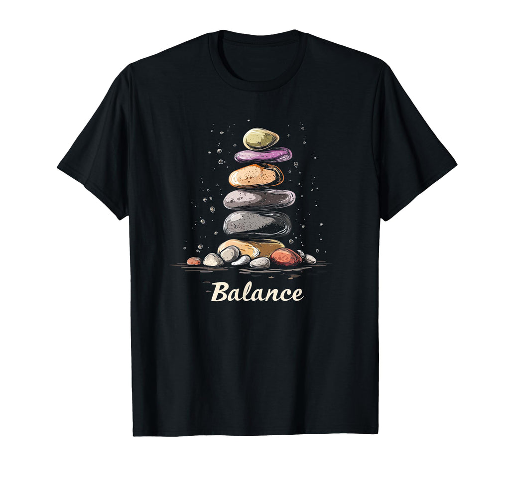 Zen Balancing Stones Art Mindfulness And T-Shirt - Unique Graphic Unisex - T-Shirt, Sweatshirt, Hoodie