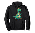 Meditation Dinosaur Yoga Pose Relaxing Hoodie - Custom Art Print Men Women - T-Shirt, Sweatshirt, Hoodie