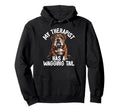 Bulldog Therapy Service Dog Hoodie - Minimalist Print Unisex - T-Shirt, Sweatshirt, Hoodie