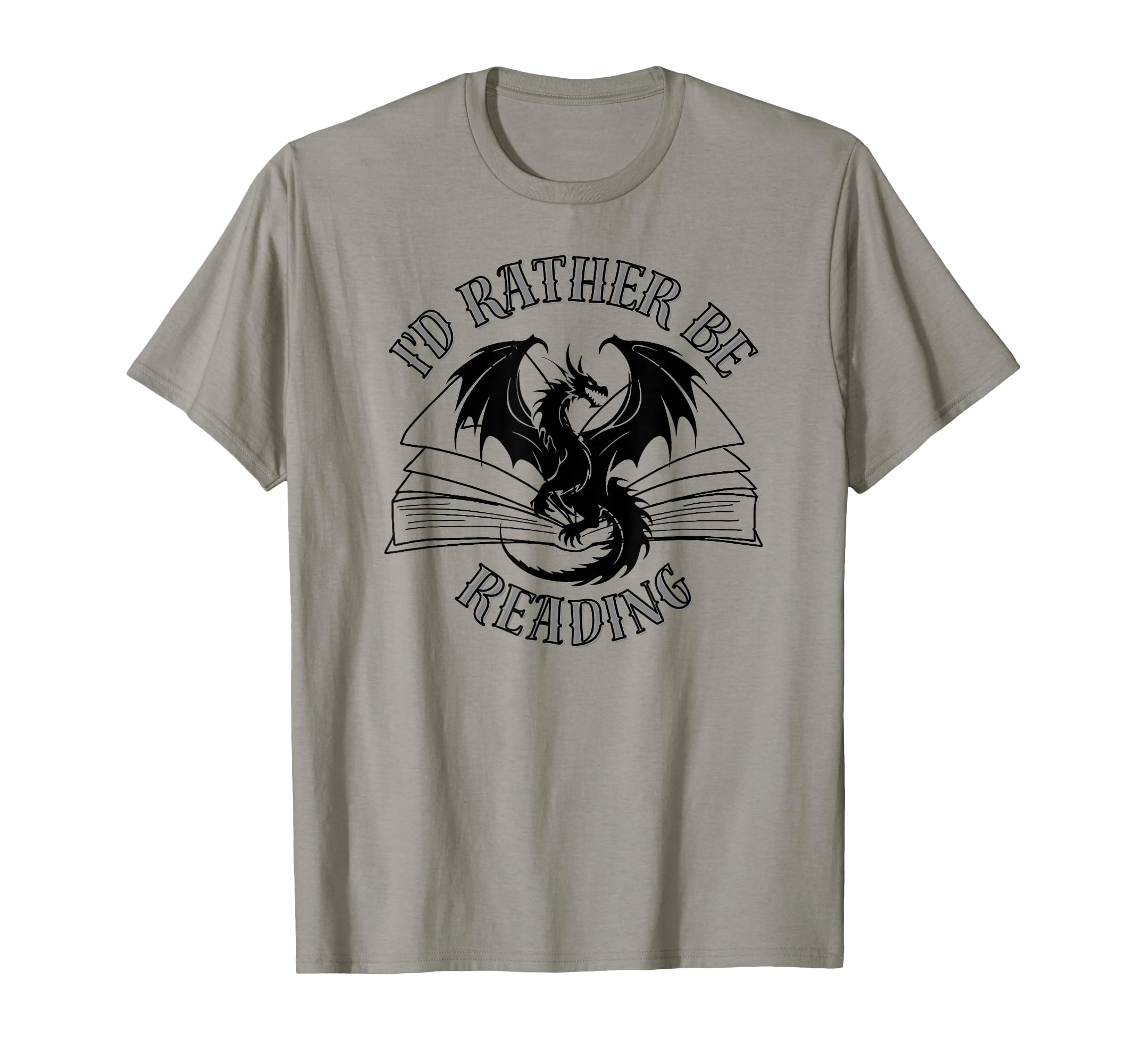 Id Rather Be Reading Dragon And Book T-Shirt - Graphic Print Unisex - T-Shirt, Sweatshirt, Hoodie
