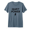 Quiet Power Lightning Minimalist T-Shirt - Minimalist Print Men Women - T-Shirt, Sweatshirt, Hoodie