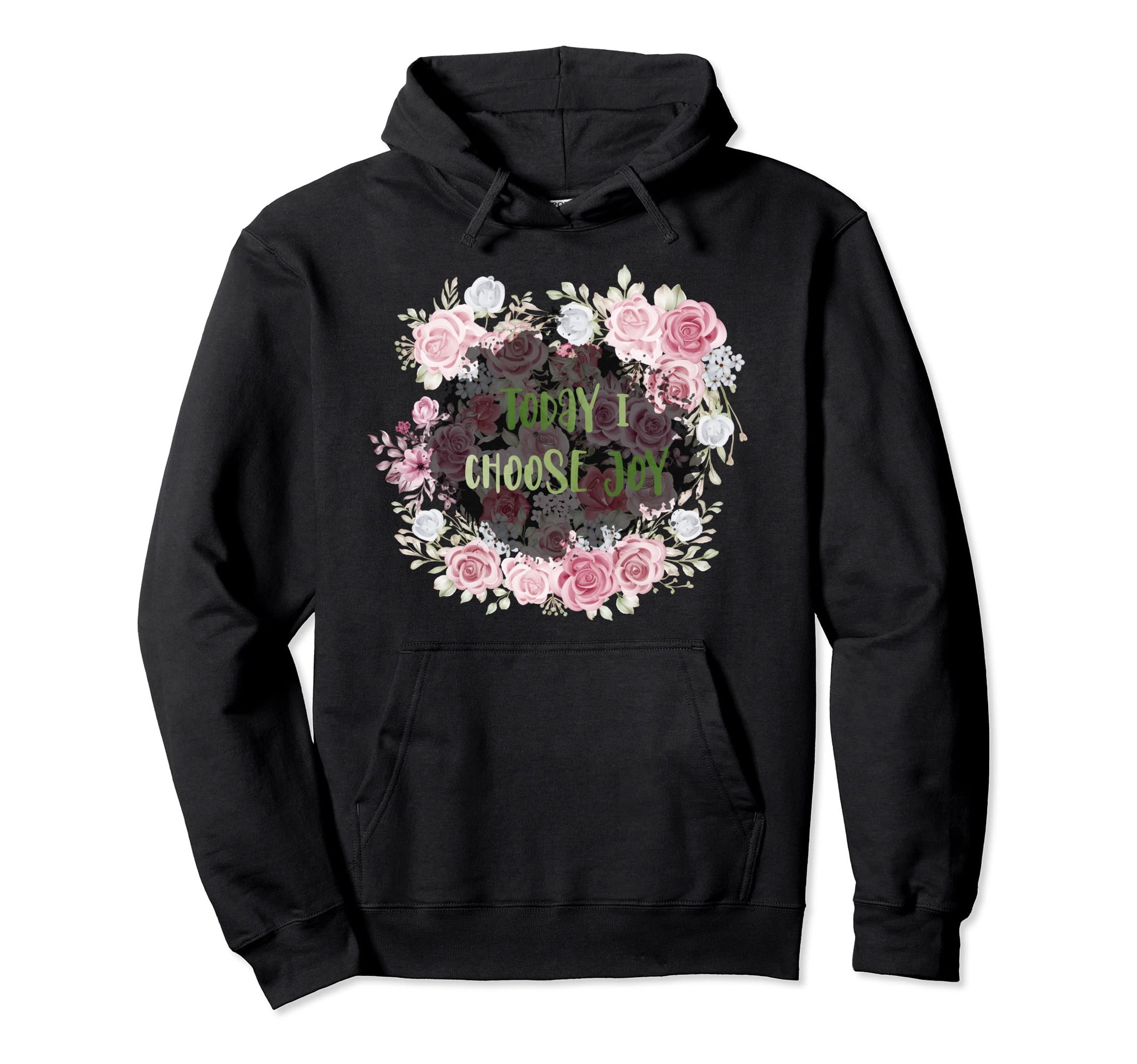 Green Watercolour Roses Flower Today I Hoodie - Minimalist Print Unisex - T-Shirt, Sweatshirt, Hoodie
