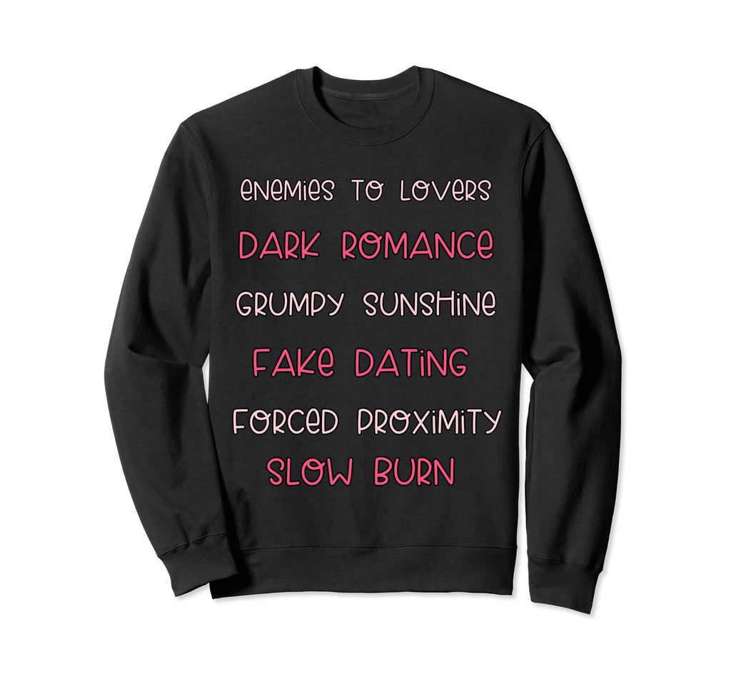 Bibliophile Romance Book Genre Sweatshirt - Aesthetic Graphic for Adults - T-Shirt, Sweatshirt, Hoodie