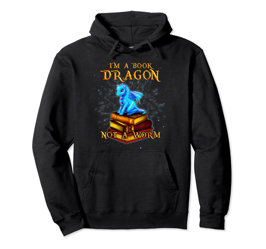 Im Book Dragon Bookworm Bookish Reader Hoodie - Streetwear Style Unisex - T-Shirt, Sweatshirt, Hoodie
